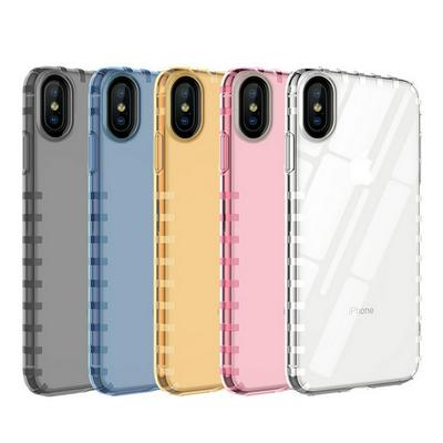 Soft Transparent TPU Phone Case with Reinforced Corner and Matte Guard Edge for iPhone Xs/ iPhone X