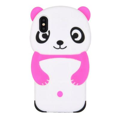 3D Cartoon Lovely Panda Pattern Anti-Slip Anti-Scratch Soft Silicone Back Cover Protective Case for iPhone Xs Max 6.5 