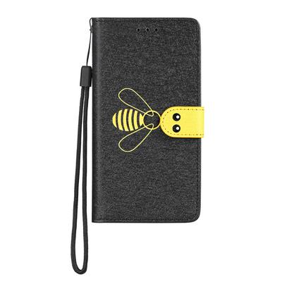 Bee Pattern Shockproof PU Leather + Soft TPU with Strap Card Slots Stand Wallet Protective Case for iPhone Xs Max 6.5 