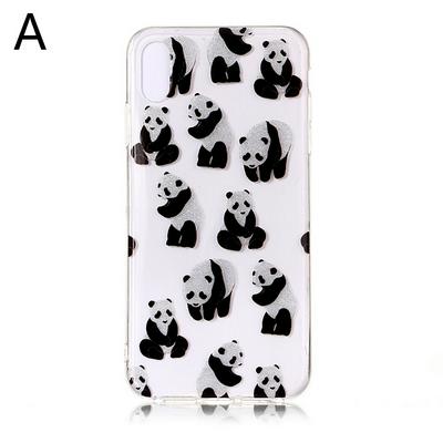 Colored Painting Planet Bling Glitter Powder Transparent Soft TPU Back Cover Case for iPhone Xs Max 6.5