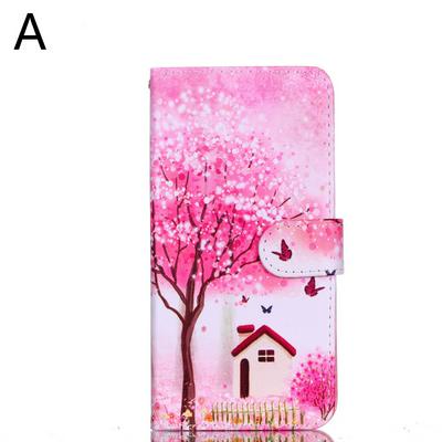 Colored Painting Side Flip PU Leather + Soft TPU Magnetic Buckle with Wallet Card Slots and Stand Case for iPhone XR 6.1