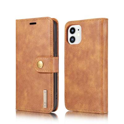 For iPhone 12 mini(5.4) Bifold Flip Wallet Quality Leather Case with Snap Button Closure