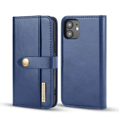 For iPhone 12 Mini (5.4) Lambskin Print Leather Case Flip Wallet with Front Card Slots