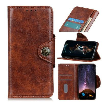 For iPhone 12 Mini (5.4) Magnetic Buckle Premium Genuine Leather Pattern Flip Wallet Case with Card Slot & Stand Function