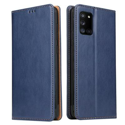 Flip Leather Case for Samsung Galaxy A31 Genuine Leather Texture Wallet Phone Cover with Holder & Card Slot