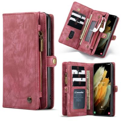 For Samsung Galaxy S21+ 5G CaseMe Detachable Multifunctional Flip Leather Case with Card Slot & Holder & Zipper Wallet & Photo Frame