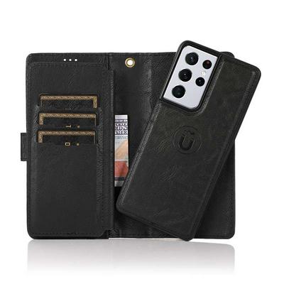 For Samsung Galaxy S21 Ultra 5G Retro Pattern Nine Card Split Zipper Wallet Style Flip Leather Case with Card Slot & Stand Function