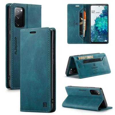 For Samsung Galaxy S20 FE Retro Frosted Soft Leather + TPU Bottom Shell Flip Wallet Case with Card Slot & Stand Function