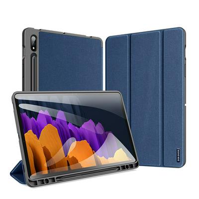 Tri-fold Bracket Anti-fall PU Leather +TPU Tablet Protective Cover for Samsung Galaxy Tab S7+ T970