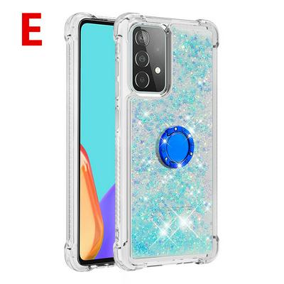 TPU Phone Case for Samsung Galaxy A52 5G (International) Ring Buckle Anti-fall Scratch Resistant Quicksand Protective Cover