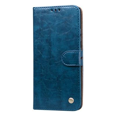 Oil Wax Pattern Retro Business Magnetic Closure Shockproof PU Leather Wallet Phone Case for Samsung Galaxy S10 Lite