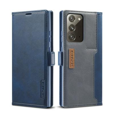 Simple Solid Color Magnetic Buckle Closure Shockproof Scratch Resistant PU Leather Wallet Phone Case with Card Slot for Samsung Galaxy Note20