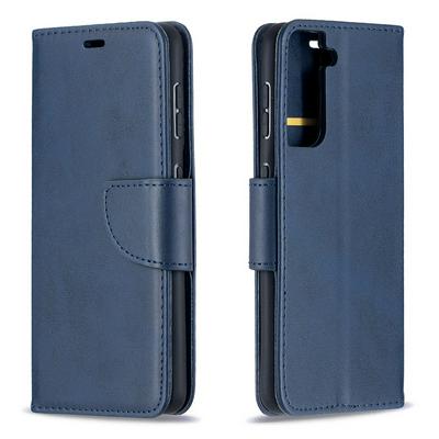 Solid Color Sheep Pattern Scratch Resistant PU Leather Wallet Phone Case with Card Slots&Stand for Samsung Galaxy S21 5G
