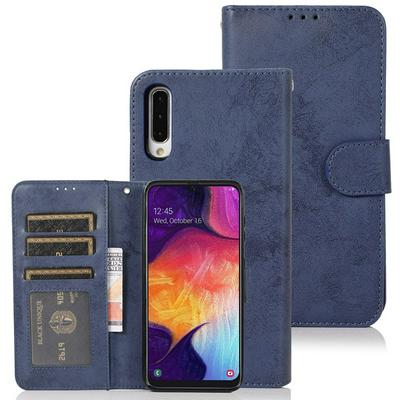 Retro Two-in-one Split Strong Magnetic Anti-fall Shockproof PU Leather Wallet Phone Case with Card Slots for Samsung Galaxy A50