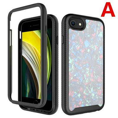 Detachable Three-in-one PC Upper Frame + Removeable Card +TPU Back Cover Phone Case for iPhone 6/7/8/SE 2020