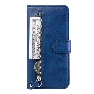 Fashion Calf Pattern Shockproof Scratch Resistant Multifunctional Zipper Wallet PU Leather Phone Case for Samsung Galaxy S20 FE