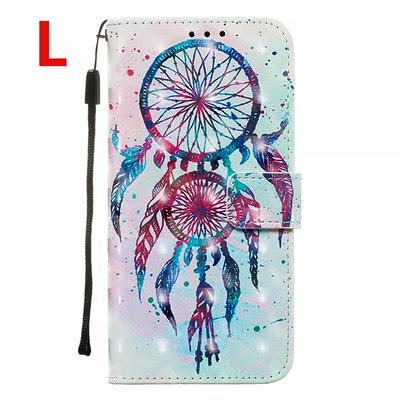 Color Painted Side Flip Scratch Resistant PU Leather Wallet Phone Case with Stand and Lanyard for Samsung Galaxy A71