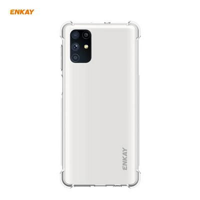 ENKAY Hat-Prince ENK-PC059 Four Corners Thickened Anti-drop Transparent Soft TPU Phone Case with Non-slip Strip for Samsung Galaxy M51
