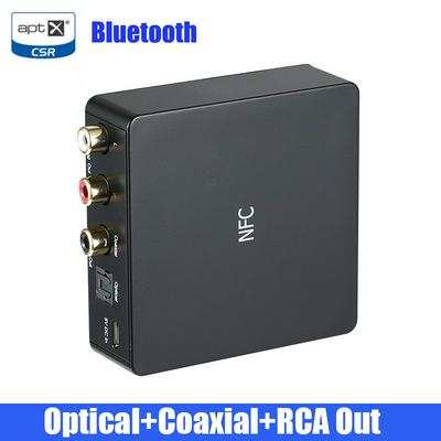 NFC Bluetooth 4.0 Audio Receiver DAC APTX CSR Wireless Digital Music Receiver With RCA Optical Coaxial/SPDIF Output