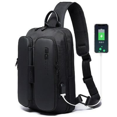 Bange Mannen Borst Pakken Toevallige Crossbody Tassen Mannelijke Usb Opladen Schoudertas Oxford Messenger Bag Waterdichte Grote Capaciteit 2020