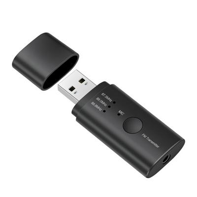 Bluetooth 5.0 Car Kit Wireless FM Transmitter Handsfree Car Music Playing  3.5mm Jack AUX Wireless Bluetooth Receiver