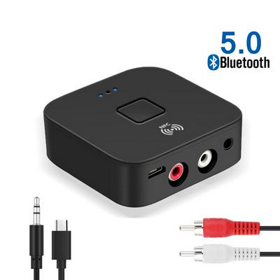 Bluetooth 5.0 RCA Audio Receiver 3.5mm 3.5 AUX Jack Stereo Music NFC Wireless Adapter For Car TV Home Speaker Auto ON/OFF