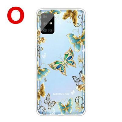 Colored Painting Cartoon Pattern Shockproof Anti-Scratch High Transparency Soft TPU Back Cover Case for Samsung Galaxy A71