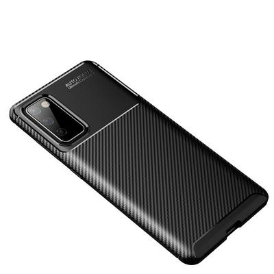 Beetle Carbon Fiber Anti-Scratch Shockproof Soft TPU Back Cover Case for Samsung Galaxy S20 FE