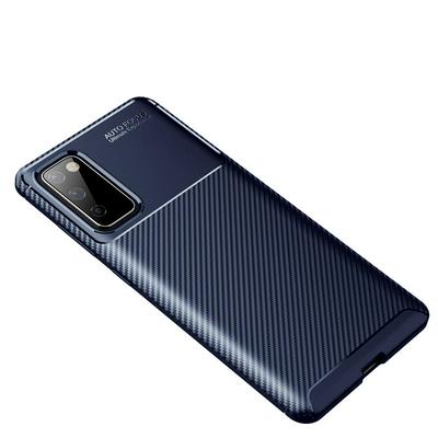 Beetle Carbon Fiber Anti-Scratch Shockproof Soft TPU Back Cover Case for Samsung Galaxy S20 FE
