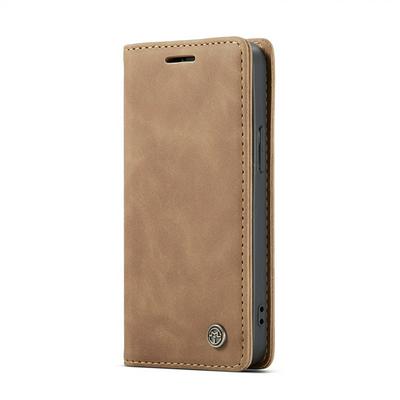 CaseMe All Round Shockproof Side Flip Magnetic Closure PU Leather + Soft TPU with Card Slots and Stand Case for iPhone 12 5.4