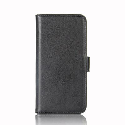 Litchi Pattern Shock-Absorption Side Flip Genuine Leather + Soft TPU Magnetic Buckle with Card Slots and Stand Wallet Case for iPhone 12 5.4