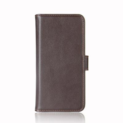 Litchi Pattern Shock-Absorption Side Flip Genuine Leather + Soft TPU Magnetic Buckle with Card Slots and Stand Wallet Case for iPhone 12 Pro Max 6.7