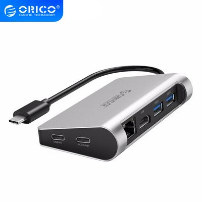 ORICO USB HUB Aluminum Alloy Type-C HUB USB C to HDMI / Type-C  / USB3.0 / RJ45 /PD Charging HUB USB3.0 HUB