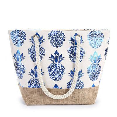New Cotton Material Korean Style Shoulder Bag Women's Simple and Versatile Pineapple Print Tote Bag