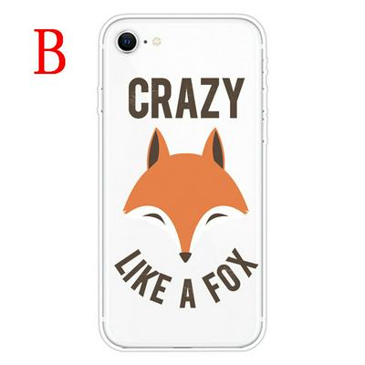 Cartoon Pattern Shockproof Anti-Scratch Transparent Soft TPU Back Cover Case for iPhone SE (2020) / 7 / 8