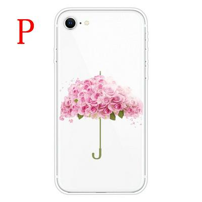 Cartoon Pattern Shockproof Anti-Scratch Transparent Soft TPU Back Cover Case for iPhone SE (2020) / 7 / 8