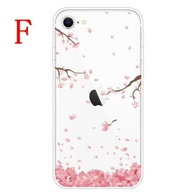 Cartoon Pattern Shockproof Anti-Scratch Transparent Soft TPU Back Cover Case for iPhone SE (2020) / 7 / 8