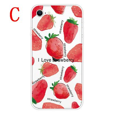 Cartoon Pattern Shockproof Anti-Scratch Transparent Soft TPU Back Cover Case for iPhone SE (2020) / 7 / 8