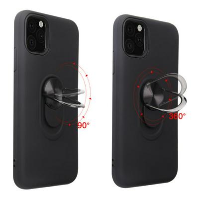 Solid Color Anti-Drop Anti-Scratch with Car Magnetic Ring Bracket Soft TPU Back Cover Protective Case for iPhone 12 Pro Max (6.7)