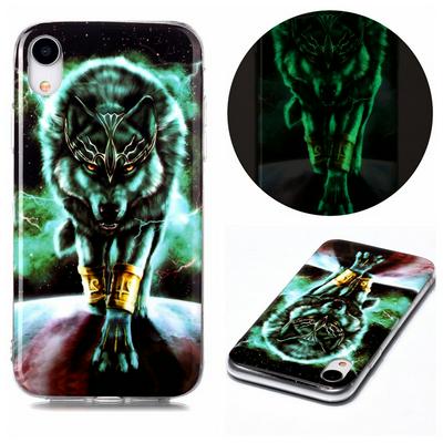 Luminous Colored Painting Shockproof Anti-Scratch Soft TPU Back Cover Case for iPhone XR 6.1