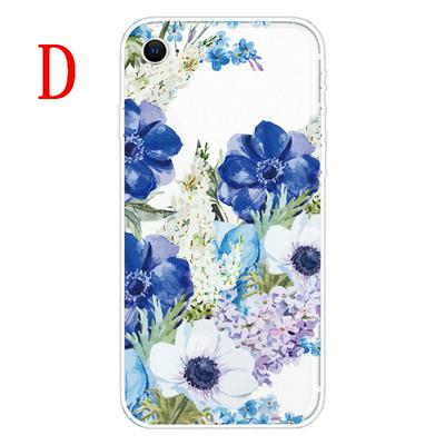 Cartoon Pattern Shockproof Anti-Scratch Transparent Soft TPU Back Cover Case for iPhone SE (2020) / 7 / 8