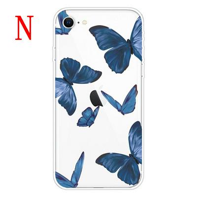 Cartoon Pattern Shockproof Anti-Scratch Transparent Soft TPU Back Cover Case for iPhone SE (2020) / 7 / 8