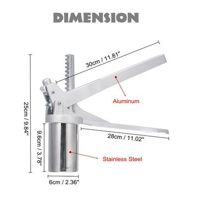 Aluminum Stainless Steel Manual Noodle Maker Press Pasta Machine Crank Cutter Fruits Juicer Cookware with 7 Pressing Noodle Moulds Making