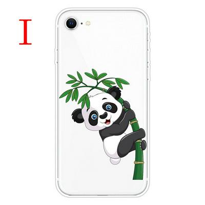 Cartoon Pattern Shockproof Anti-Scratch Transparent Soft TPU Back Cover Case for iPhone SE (2020) / 7 / 8