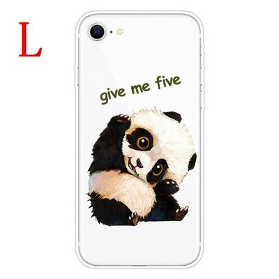 Cartoon Pattern Shockproof Anti-Scratch Transparent Soft TPU Back Cover Case for iPhone SE (2020) / 7 / 8