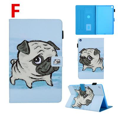 Colored Painting Shockproof Side Flip PU Leather + Soft TPU Pen Slot Card Slots with Magnetic Buckle and Stand Wallet Protective Case for Samsung Galaxy Tab A 8.0 2019 T295 T290