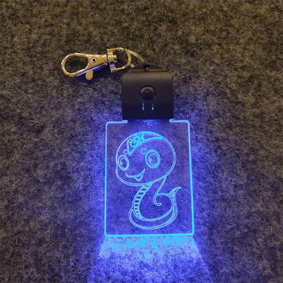 Creative Romantic Small Gifts Acrylic 3D Stereoscopic Colorful Lights Key Chain Night Light Kit