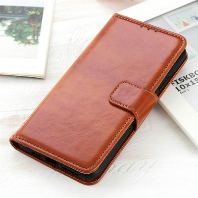 Crazy Horse Pattern Side Flip Shockproof PU Leather + Soft TPU Stand with Big Magnetic Buckle and Card Slots Case for Samsung Galaxy Note20