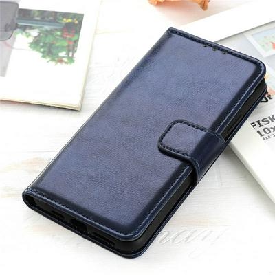 Crazy Horse Pattern Side Flip Shockproof PU Leather + Soft TPU Stand with Big Magnetic Buckle and Card Slots Case for Samsung Galaxy Note20
