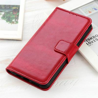 Crazy Horse Pattern Side Flip Shockproof PU Leather + Soft TPU Stand with Big Magnetic Buckle and Card Slots Case for Samsung Galaxy Note20
